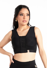 Load image into Gallery viewer, Custom Surgical Bra Thick Straps (Sleeves Option) 4504 black / Sleeveless
