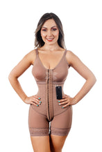 Load image into Gallery viewer, 1017 Thin Strap With Bra Custom Faja Cocoa / Knee Leg High (Wear From Your 4Th Week Post Op) Faja
