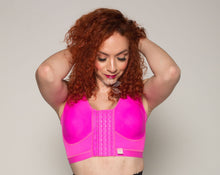 Load image into Gallery viewer, Custom Surgical Bra Thick Straps (Sleeves Option) 4504 Hot Pink / Sleeveless
