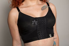 Load image into Gallery viewer, Custom Surgical Bra Thin Straps 4501 Black
