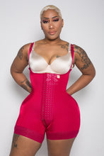 Load image into Gallery viewer, Serena 2001 Thin Strap - Custom Colombian Faja (No Rods) Red Velvet / Knee Leg Shapewear
