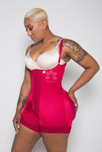 Load image into Gallery viewer, Serena 2001 Thin Strap - Custom Colombian Faja (No Rods) Red Velvet / Short Shapewear
