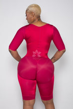 Load image into Gallery viewer, Serena 2004 Thick Straps (Sleeves Option) - Full Back Custom Colombian Faja (No Rods) Red Velvet /
